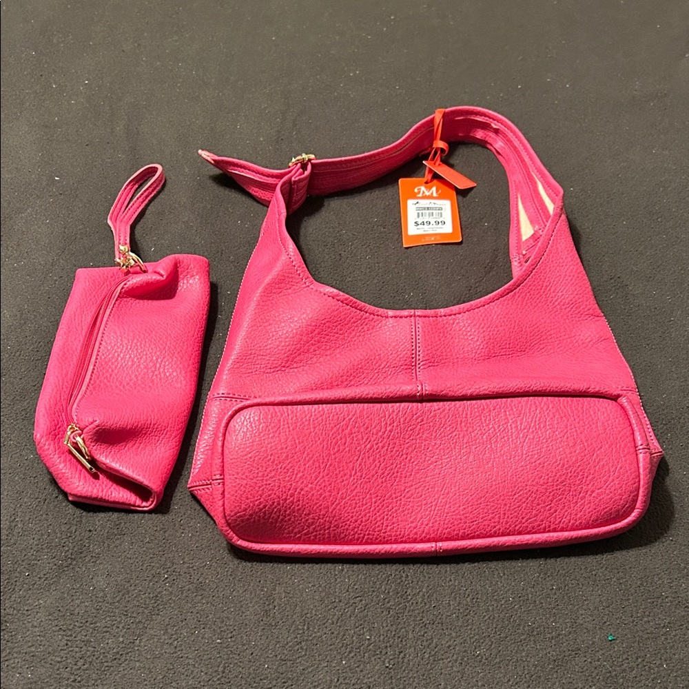 Montana West Fuchsia Shoulder Bag Set